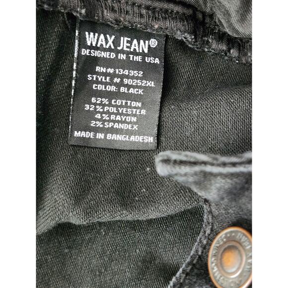 Wax Jean Butt Black High Rise Distressed Stretch Denim Plus Curvy Size 20 A0023 - Picture 3 of 4